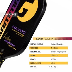 GAMMA Lindsey Newman Havoc Pickleball Paddle GAMMA Lindsey Newman Havoc Pickleball Paddle