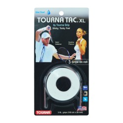 TOURNA Tac Overgrip Grip XL (3 Grips, White) TOURNA Tac Overgrip Grip XL (3 Grips, White)