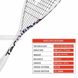 TECNIFIBRE Carboflex 125 X-Top V2 Squash Racquet TECNIFIBRE Carboflex 125 X-Top V2 Squash Racquet