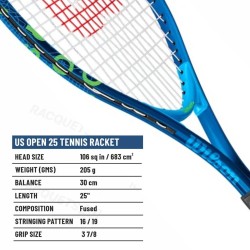 Wilson US Open 25 Junior Tennis Racquet Wilson US Open 25 Junior Tennis Racquet