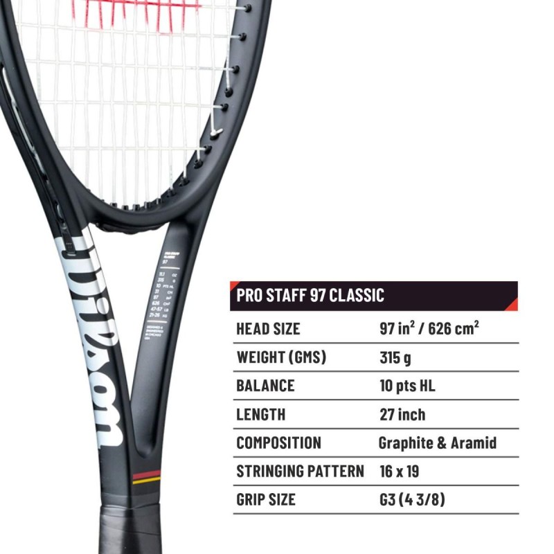WILSON Pro Staff 97 Classic Tennis Racquet (Unstrung)