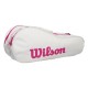 Wilson Advantage 6R Tennis Kit Bag (White/Pink)