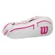Wilson Advantage 6R Tennis Kit Bag (White/Pink)