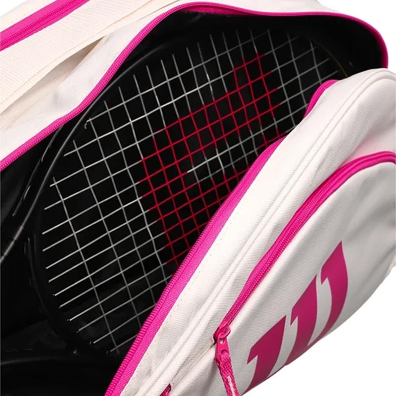 Wilson Advantage 6R Tennis Kit Bag (White/Pink)