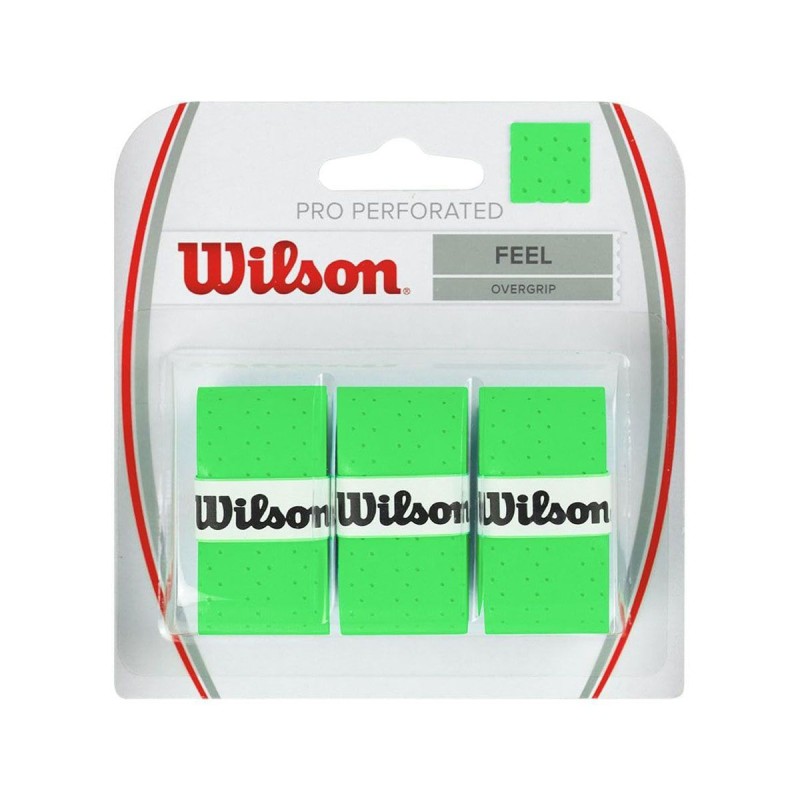 WILSON Pro Perforated Overgrip (Green, 3 pcs) WILSON Pro Perforated Overgrip (Green, 3 pcs)