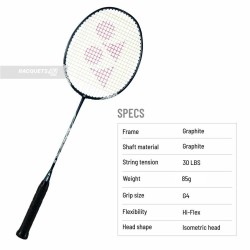 Yonex Muscle Power 29 Light Badminton Racquet (Black/Grey, Strung) Yonex Muscle Power 29 Light Badminton Racquet (Black/Grey, Strung)