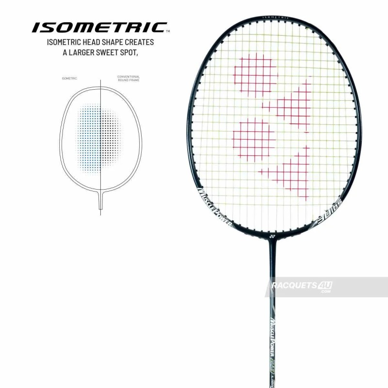 Yonex Muscle Power 29 Light Badminton Racquet (Black/Grey, Strung) Yonex Muscle Power 29 Light Badminton Racquet (Black/Grey, Strung)