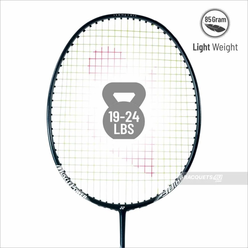 Yonex Muscle Power 29 Light Badminton Racquet (Black/Grey, Strung) Yonex Muscle Power 29 Light Badminton Racquet (Black/Grey, Strung)