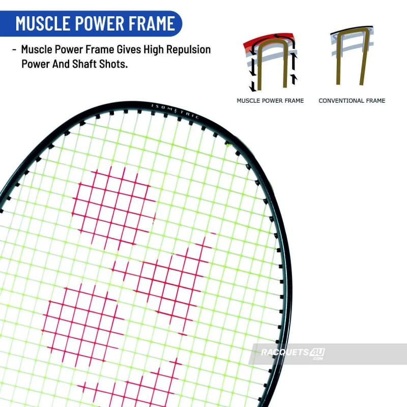 Yonex Muscle Power 29 Light Badminton Racquet (Black/Grey, Strung) Yonex Muscle Power 29 Light Badminton Racquet (Black/Grey, Strung)