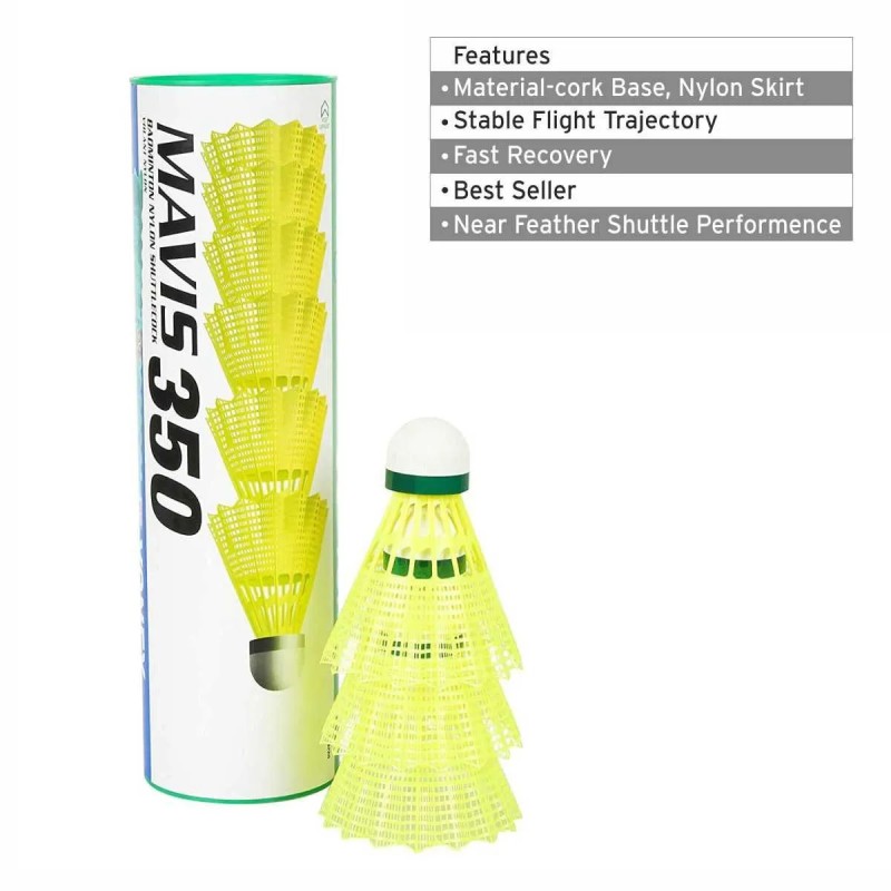 YONEX Mavis 350 Badminton Shuttlecock (Pack of 4) YONEX Mavis 350 Badminton Shuttlecock (Pack of 4)