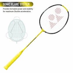 YONEX Nanoflare 1000 Game Badminton Racquet (Lightning Yellow, Strung) YONEX Nanoflare 1000 Game Badminton Racquet (Lightning Yellow, Strung)