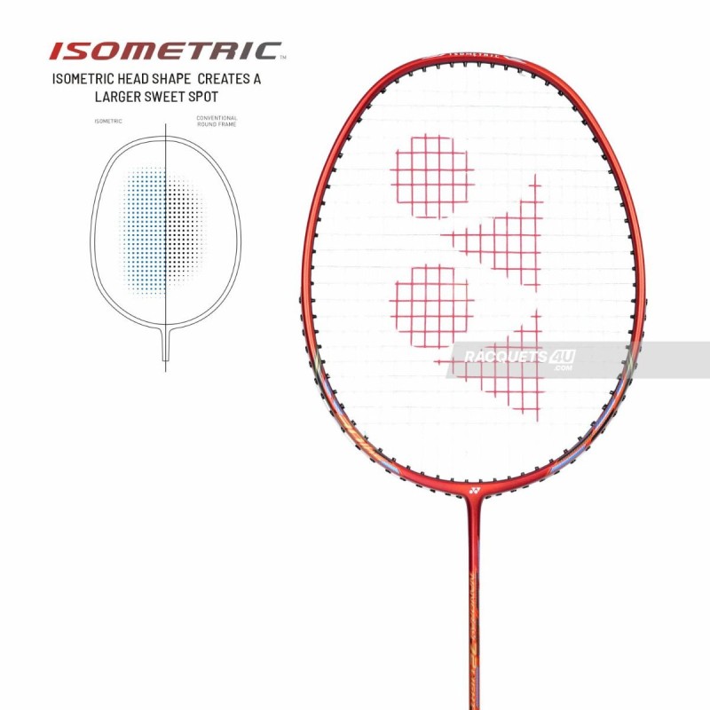 Yonex Nanoray 72 Light Badminton Racquet (Strung, Red) Yonex Nanoray 72 Light Badminton Racquet (Strung, Red)