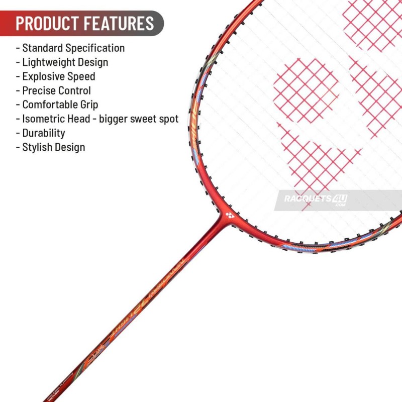 Yonex Nanoray 72 Light Badminton Racquet (Strung, Red) Yonex Nanoray 72 Light Badminton Racquet (Strung, Red)
