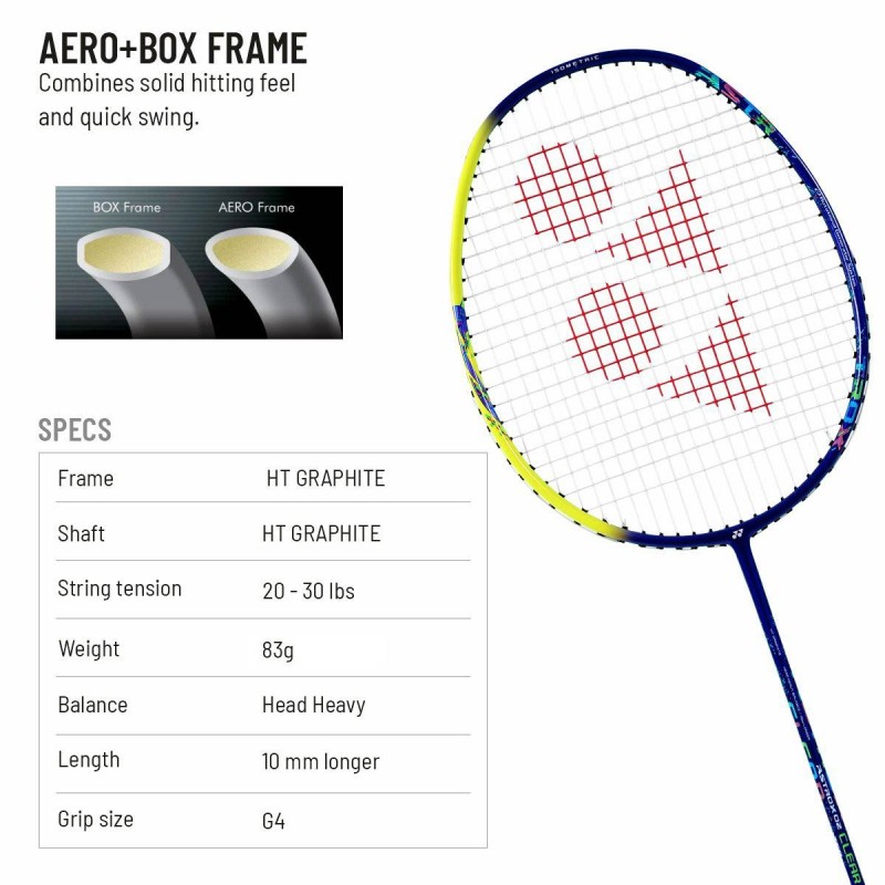 YONEX Astrox 02 Clear Badminton Racquet (Strung, Blue) YONEX Astrox 02 Clear Badminton Racquet (Strung, Blue)