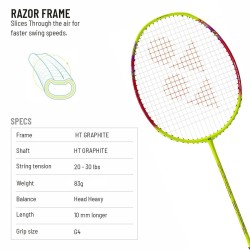 YONEX Nanoflare 002 Ability Badminton Racquet (Strung, Lime) YONEX Nanoflare 002 Ability Badminton Racquet (Strung, Lime)