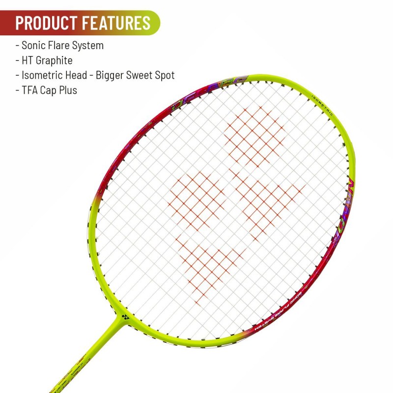 YONEX Nanoflare 002 Ability Badminton Racquet (Strung, Lime) YONEX Nanoflare 002 Ability Badminton Racquet (Strung, Lime)