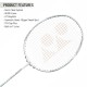 YONEX Nanoflare Nextage Badminton Racquet (Strung, White/Grey) YONEX Nanoflare Nextage Badminton Racquet (Strung, White/Grey)