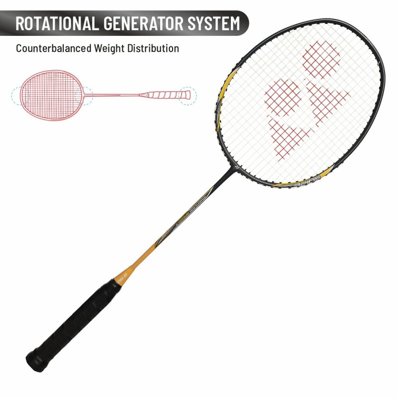 YONEX Nanoflare Speed 7 Badminton Racquet (Strung, Grey/Yellow) YONEX Nanoflare Speed 7 Badminton Racquet (Strung, Grey/Yellow)