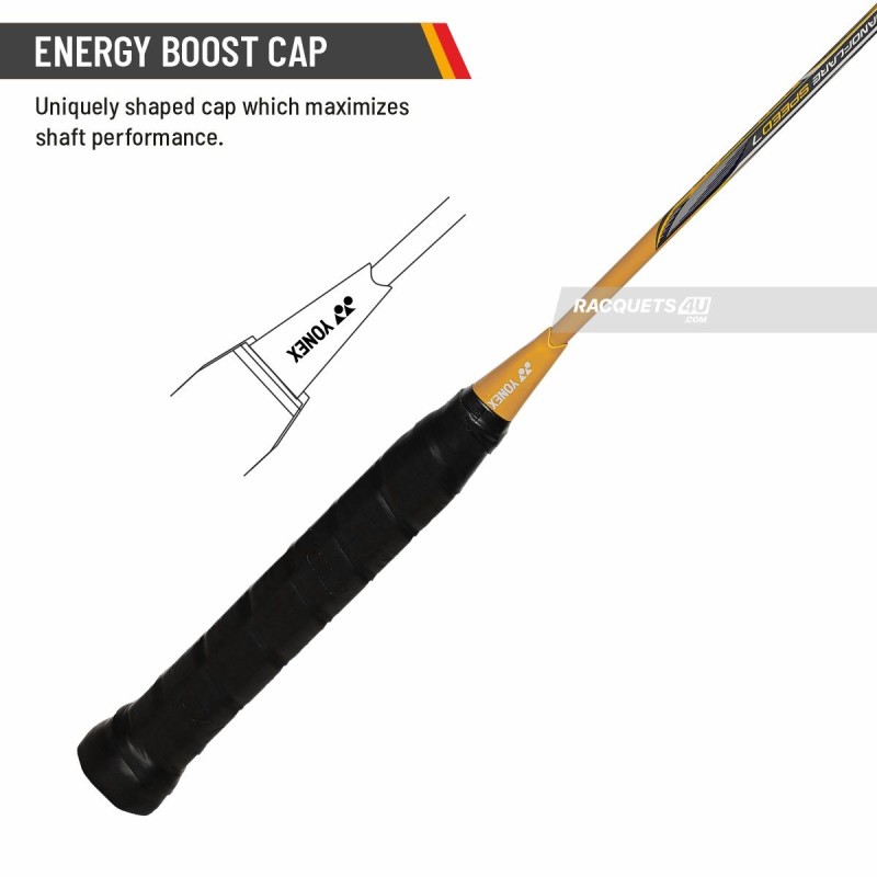 YONEX Nanoflare Speed 7 Badminton Racquet (Strung, Grey/Yellow) YONEX Nanoflare Speed 7 Badminton Racquet (Strung, Grey/Yellow)