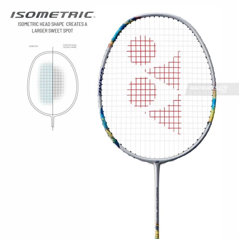 YONEX Nanoflare 700 Game Badminton Racquet (Strung, Silver/Blue) YONEX Nanoflare 700 Game Badminton Racquet (Strung, Silver/Blue)