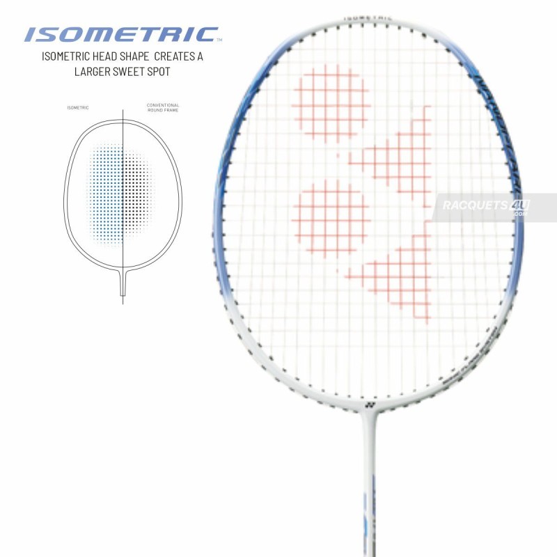 YONEX Nanoflare 001 Clear Badminton Racquet (G4 Strung, White)