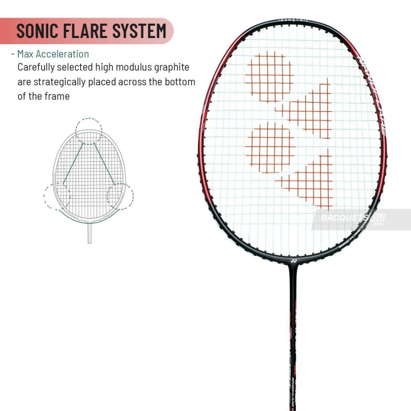 YONEX Nanoflare 001 Ability Badminton Racquet (G4 Strung, Black/Red) YONEX Nanoflare 001 Ability Badminton Racquet (G4 Strung, Black/Red)