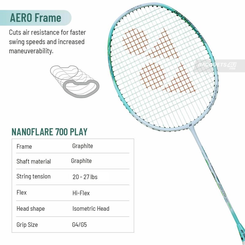 YONEX Nanoflare 001 Feel Badminton Racquet (Strung, White/Mint) YONEX Nanoflare 001 Feel Badminton Racquet (Strung, White/Mint)