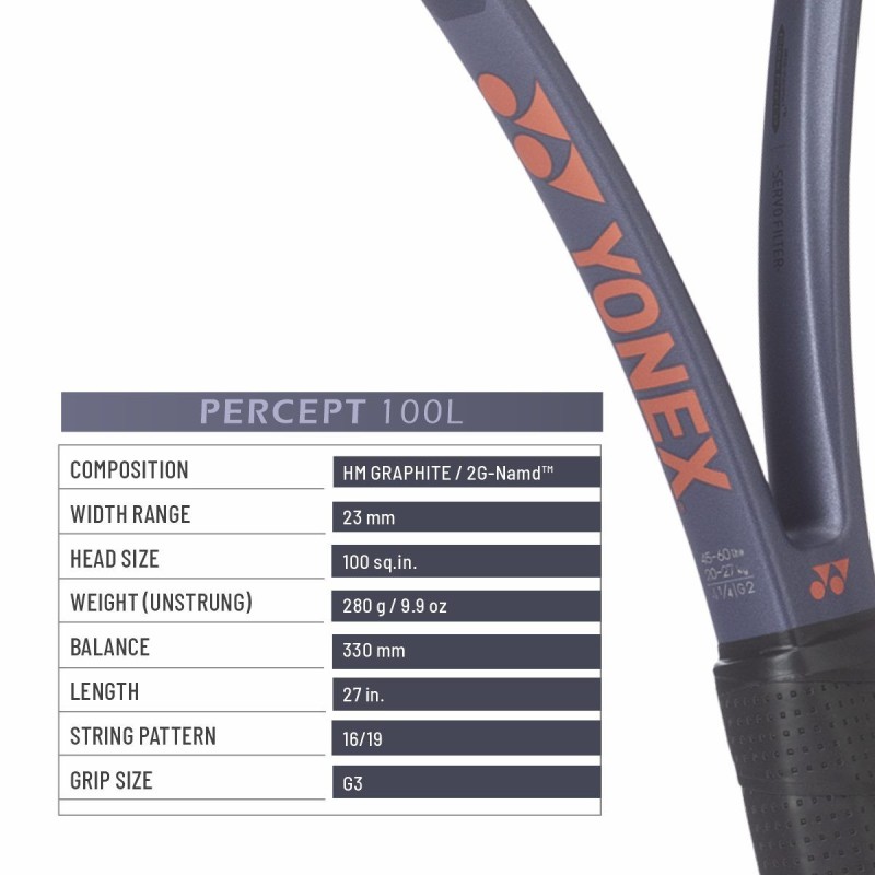 YONEX Percept 100L 2025 Tennis Racquet (Midnight Navy, Unstrung 280g)