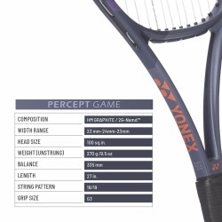 YONEX Percept Game Tennis Racquet (Midnight Navy, Strung) YONEX Percept Game Tennis Racquet (Midnight Navy, Strung)