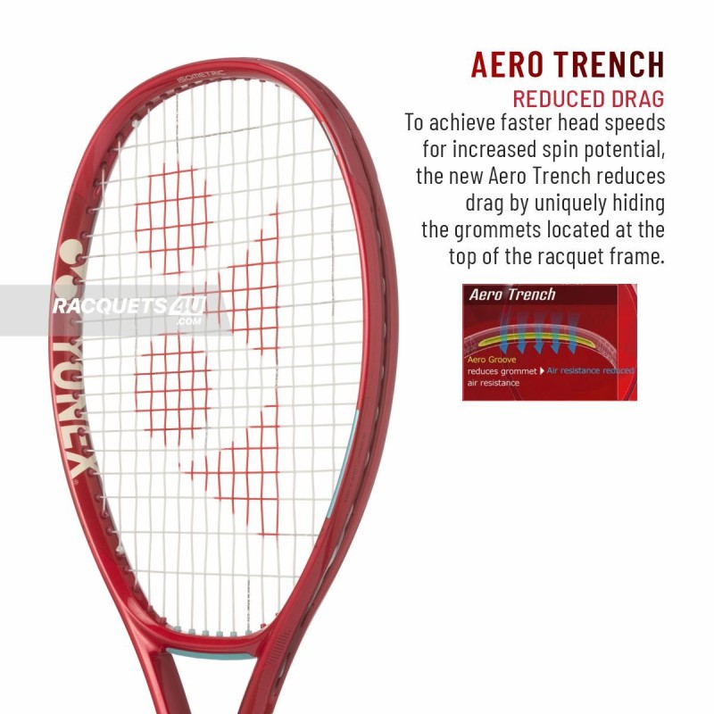 YONEX Vcore 100L Tennis Racquet (Ruby Red, Unstrung) YONEX Vcore 100L Tennis Racquet (Ruby Red, Unstrung)