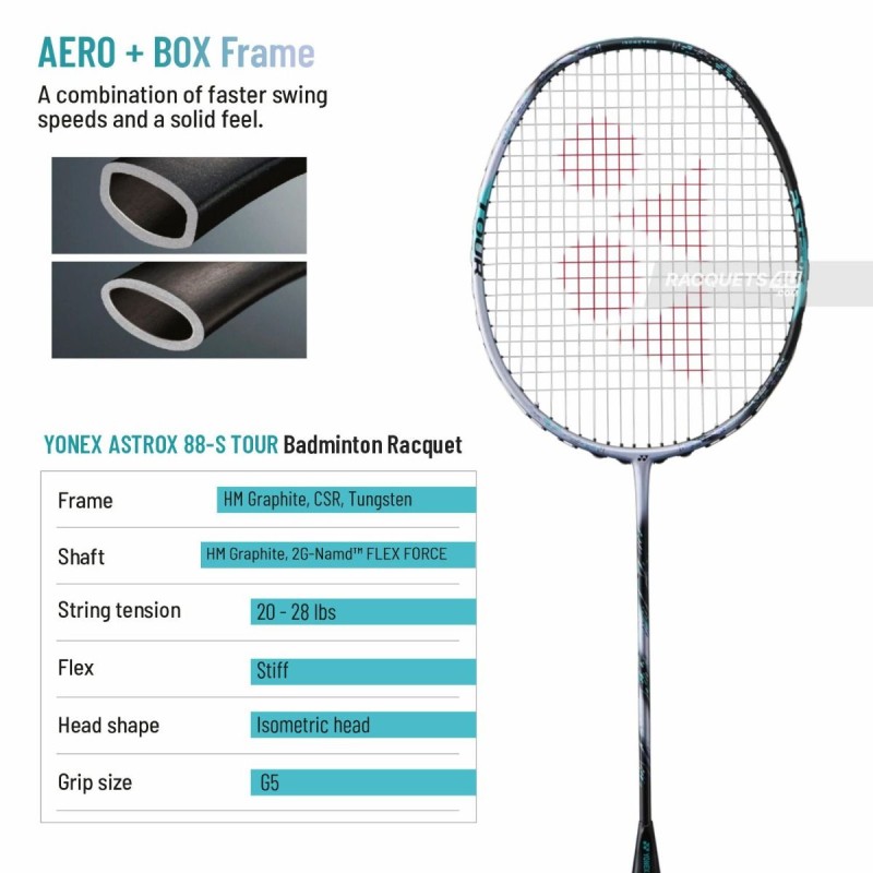 YONEX Astrox 88S Tour Badminton Racquet (Unstrung, Silver/Black) YONEX Astrox 88S Tour Badminton Racquet (Unstrung, Silver/Black)