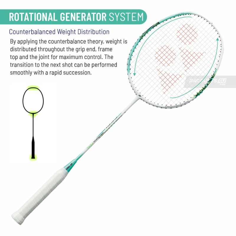 YONEX Astrox 01 Feel Badminton Racquet (Strung, White/Mint) YONEX Astrox 01 Feel Badminton Racquet (Strung, White/Mint)