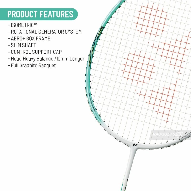 YONEX Astrox 01 Feel Badminton Racquet (Strung, White/Mint) YONEX Astrox 01 Feel Badminton Racquet (Strung, White/Mint)