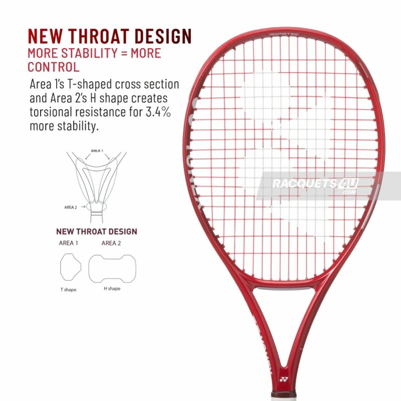 YONEX Vcore 25 Tennis Racquet (Ruby Red)