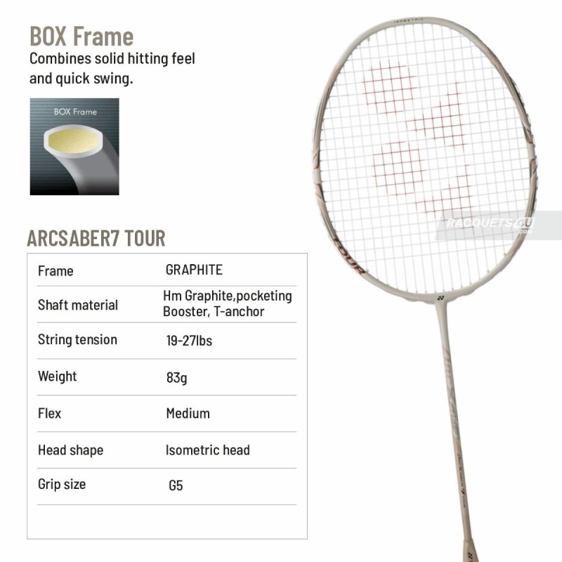 YONEX Arcsaber 7 Tour Badminton Racquet (Light Beige, Unstrung) YONEX Arcsaber 7 Tour Badminton Racquet (Light Beige, Unstrung)