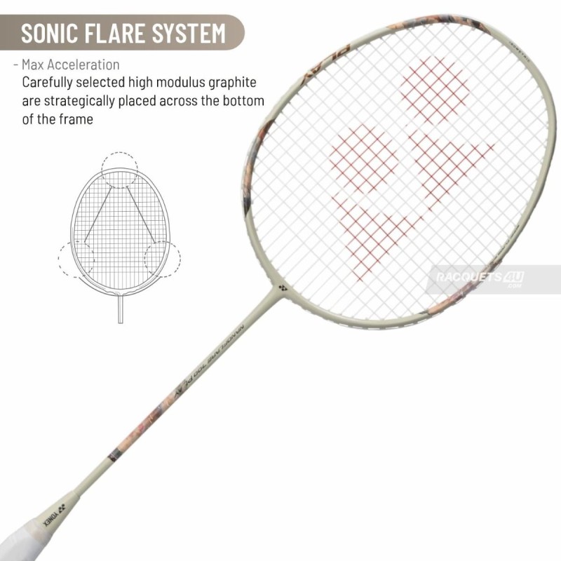 YONEX Nanoflare 700 Play Badminton Racquet (Light Beige, Strung) YONEX Nanoflare 700 Play Badminton Racquet (Light Beige, Strung)