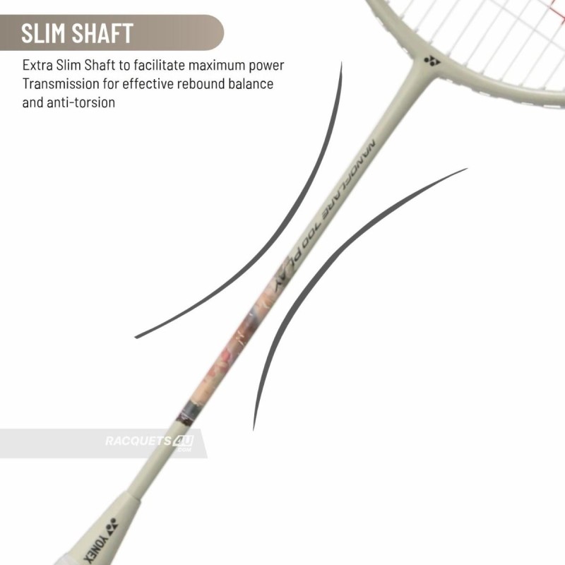YONEX Nanoflare 700 Play Badminton Racquet (Light Beige, Strung) YONEX Nanoflare 700 Play Badminton Racquet (Light Beige, Strung)