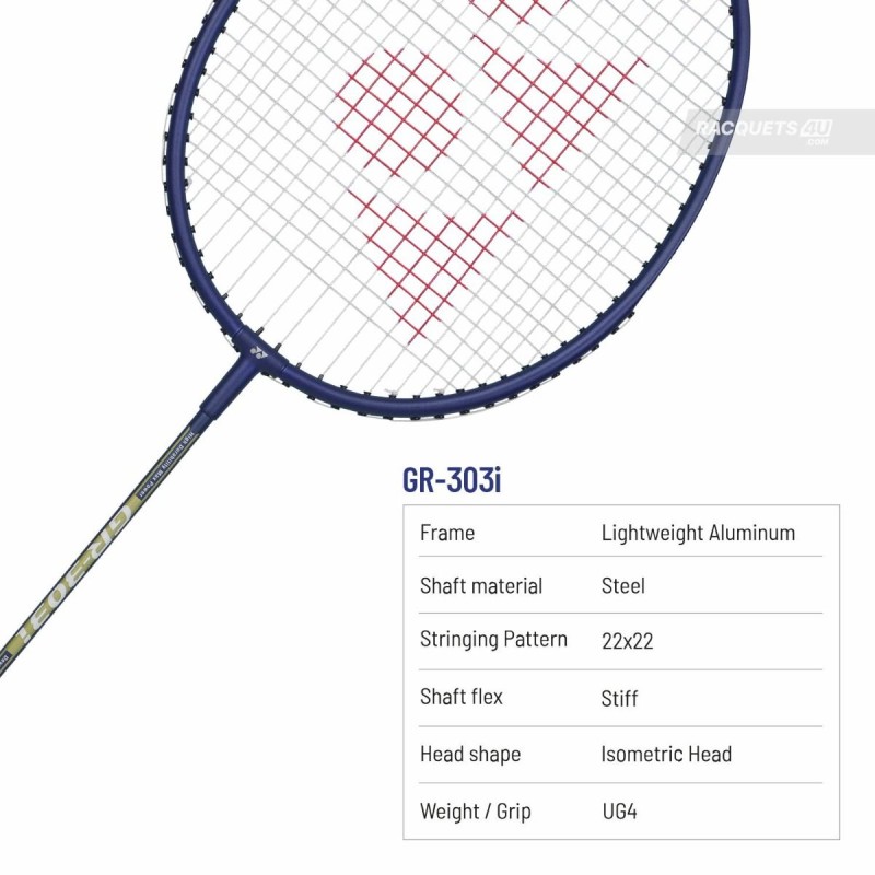YONEX GR 303I Badminton Racquet (Strung, Deep Blue) YONEX GR 303I Badminton Racquet (Strung, Deep Blue)