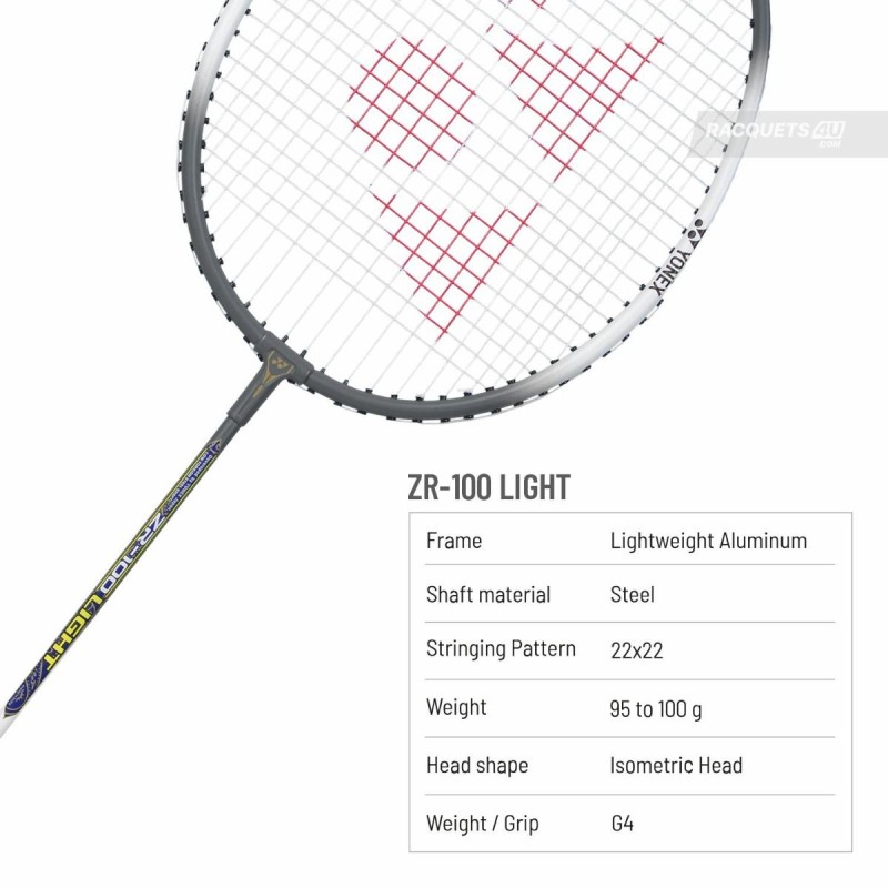 YONEX ZR 100 Light Badminton Racquet (Strung, Dark Charcoal) YONEX ZR 100 Light Badminton Racquet (Strung, Dark Charcoal)