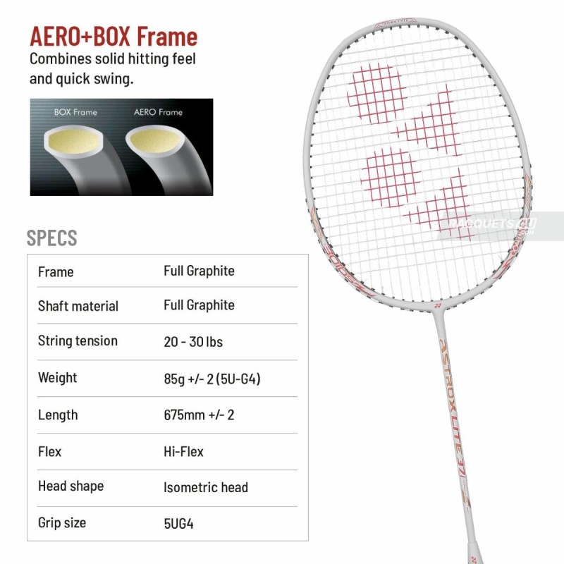 YONEX Astrox Lite 37i Badminton Racquet (Strung, Off White) YONEX Astrox Lite 37i Badminton Racquet (Strung, Off White)