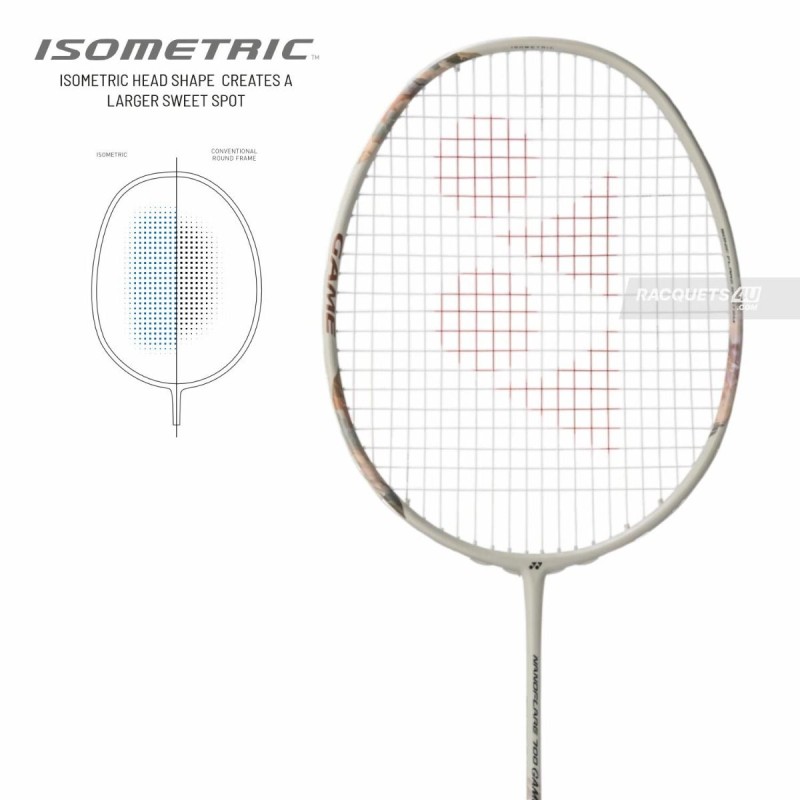YONEX Nanoflare 700 Game Badminton Racquet (Strung, Light Beige) YONEX Nanoflare 700 Game Badminton Racquet (Strung, Light Beige)