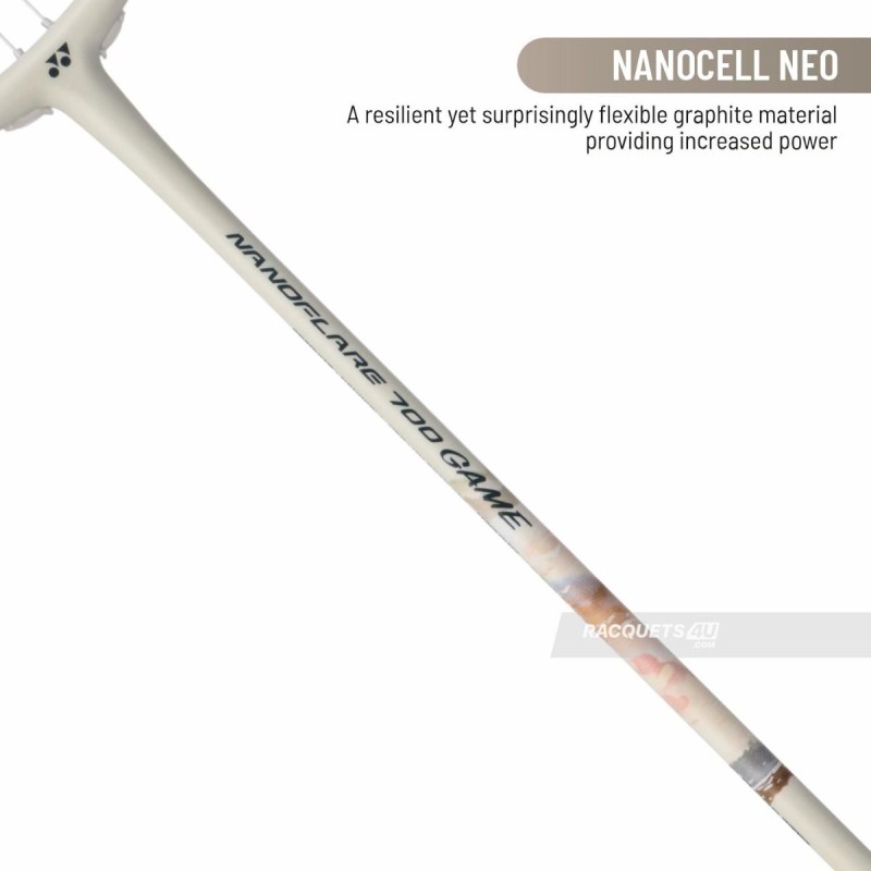 YONEX Nanoflare 700 Game Badminton Racquet (Strung, Light Beige) YONEX Nanoflare 700 Game Badminton Racquet (Strung, Light Beige)