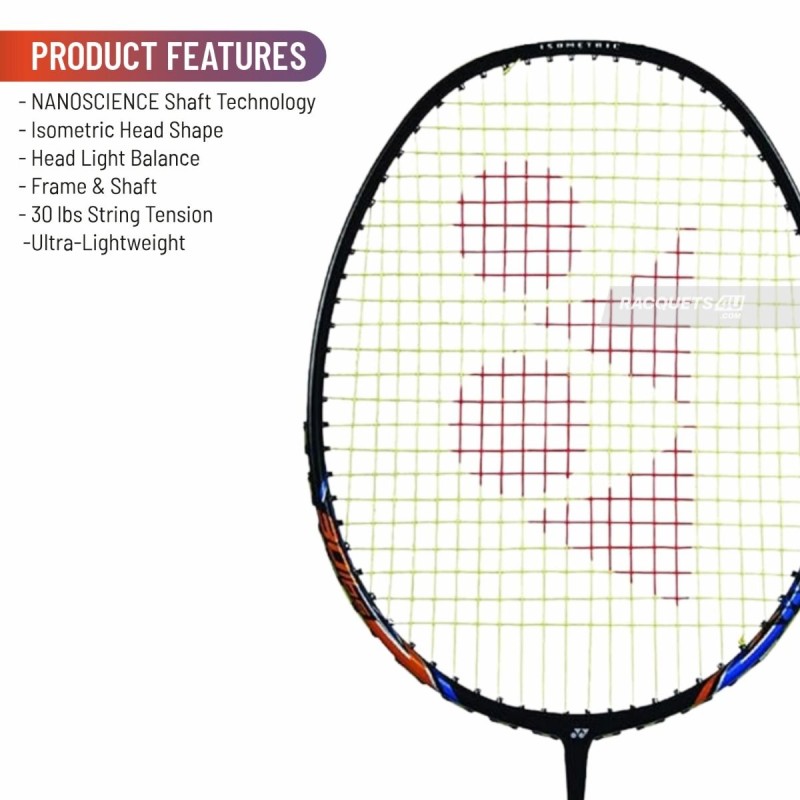 Yonex Nanoray Light 18i Badminton Racquet (Strung, Black) Yonex Nanoray Light 18i Badminton Racquet (Strung, Black)