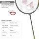 YONEX Nanoflare 8000i Badminton Racquet (Strung, Grey/Gold) YONEX Nanoflare 8000i Badminton Racquet (Strung, Grey/Gold)