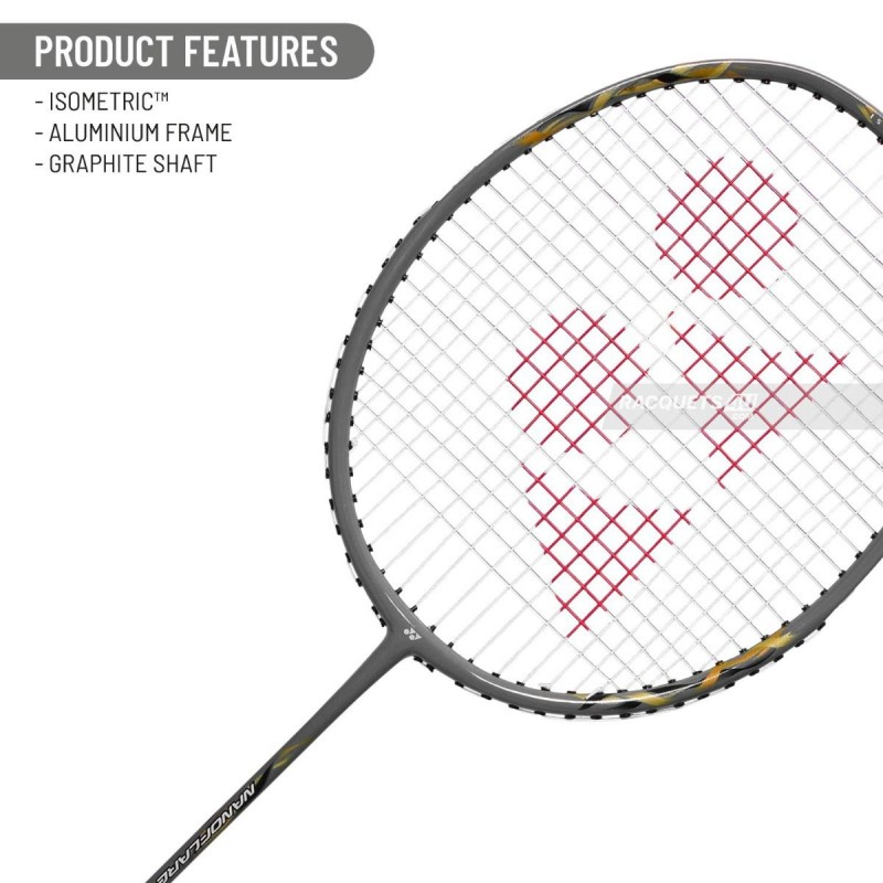 YONEX Nanoflare 8000i Badminton Racquet (Strung, Grey/Gold) YONEX Nanoflare 8000i Badminton Racquet (Strung, Grey/Gold)