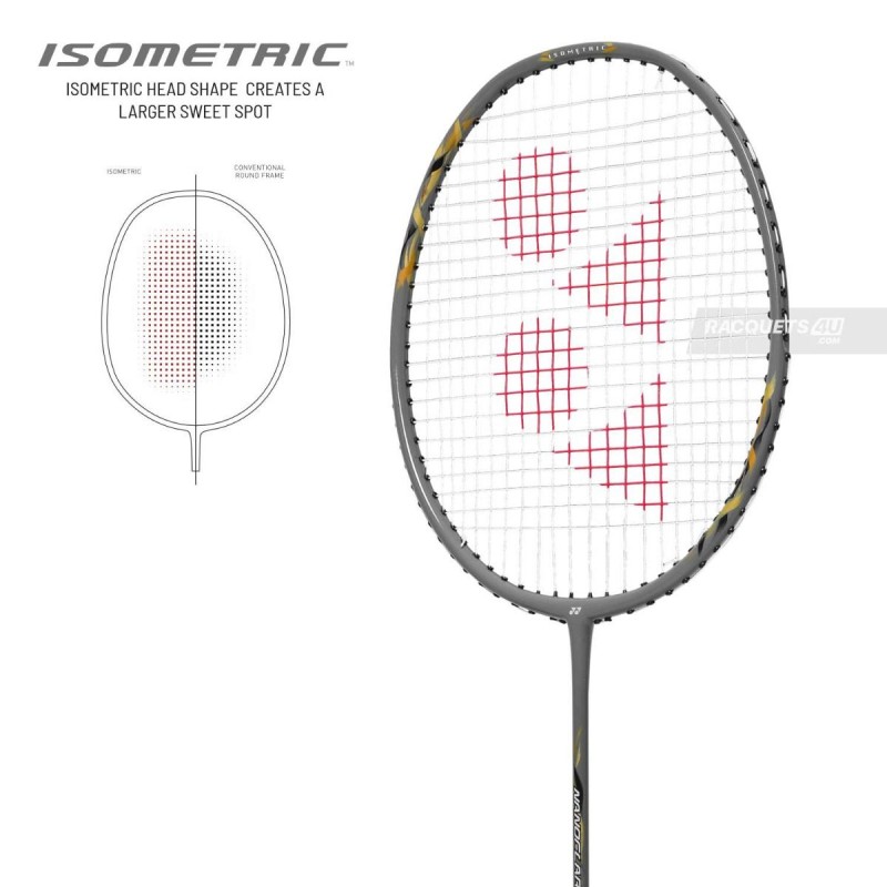 YONEX Nanoflare 8000i Badminton Racquet (Strung, Grey/Gold) YONEX Nanoflare 8000i Badminton Racquet (Strung, Grey/Gold)