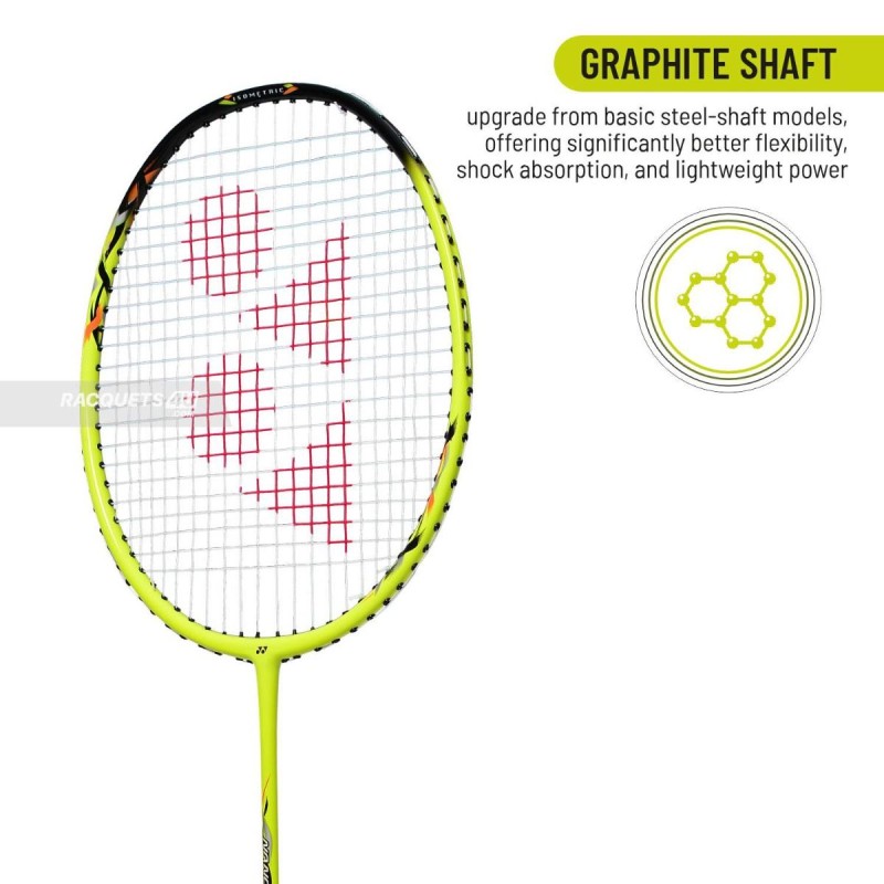 YONEX Nanoflare 9000i Badminton Racquet (Strung, Safety Yellow) YONEX Nanoflare 9000i Badminton Racquet (Strung, Safety Yellow)