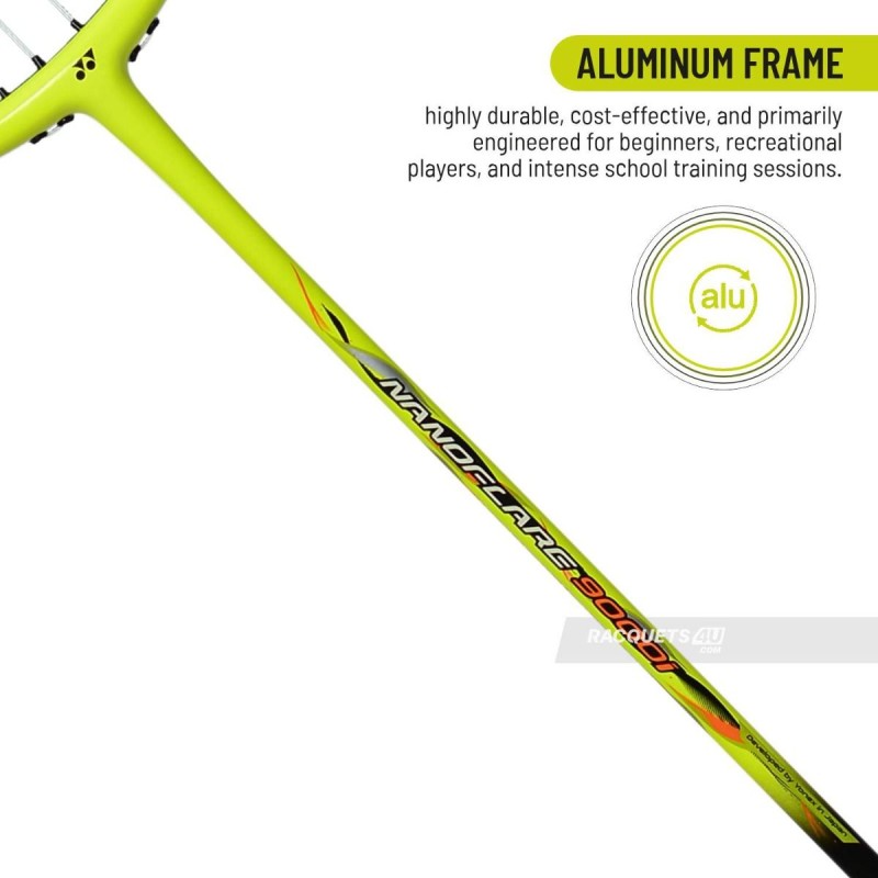 YONEX Nanoflare 9000i Badminton Racquet (Strung, Safety Yellow) YONEX Nanoflare 9000i Badminton Racquet (Strung, Safety Yellow)