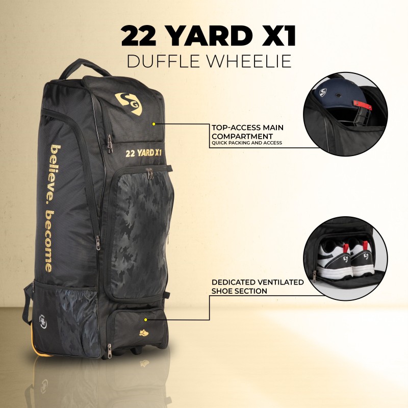 SG 22 Yard X1 Duffle Wheelie Cricket Kit Bag SG 22 Yard X1 Duffle Wheelie Cricket Kit Bag