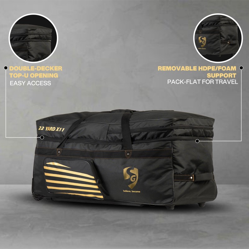 SG 22 Yard X11 Wheelie Cricket Kit Bag SG 22 Yard X11 Wheelie Cricket Kit Bag